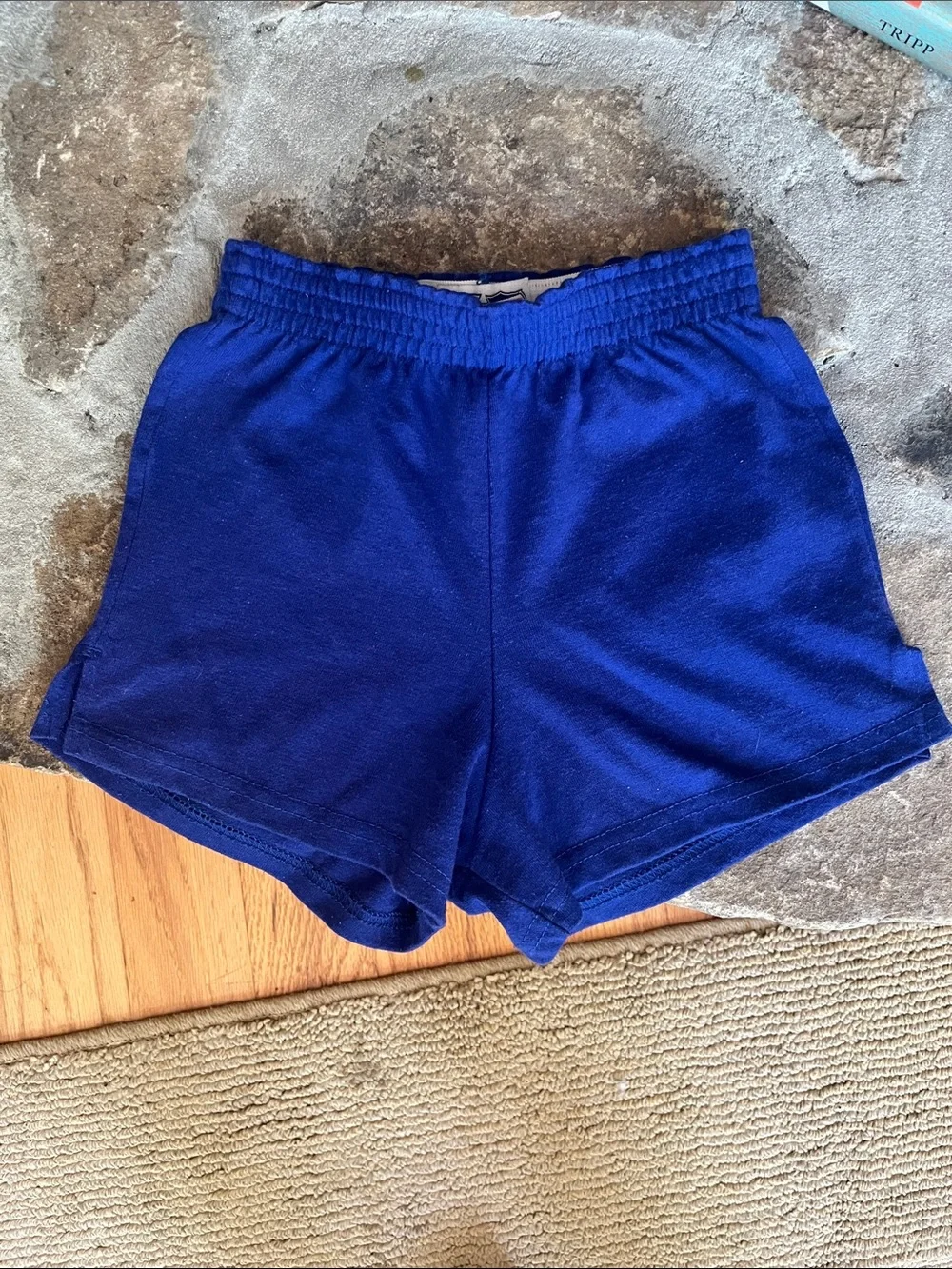 Comfy Blue Knit Gym Shorts